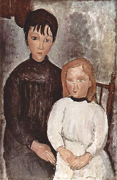 Amedeo Modigliani Zwei Madchen